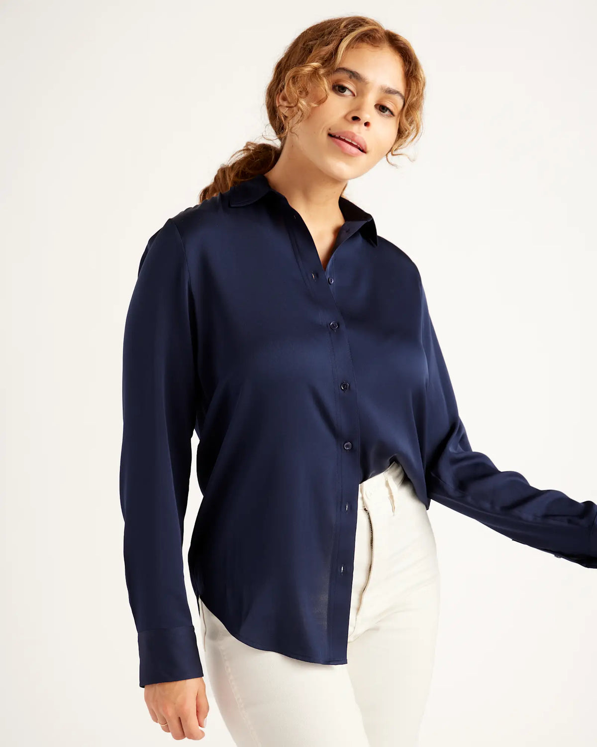 Washable Stretch Silk Blouse - US 4219