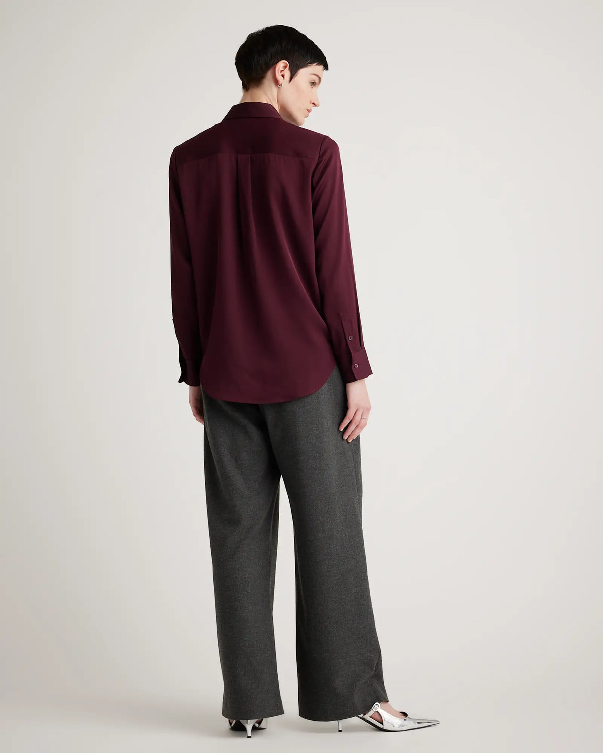 Washable Stretch Silk Blouse - US 7689