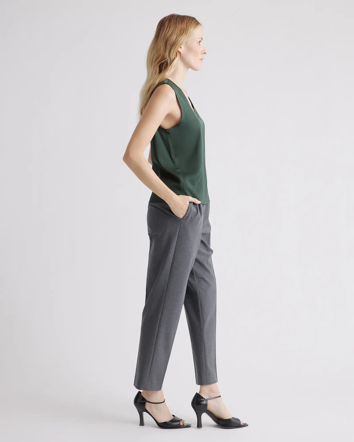 Washable Stretch Silk Tank - US 7327