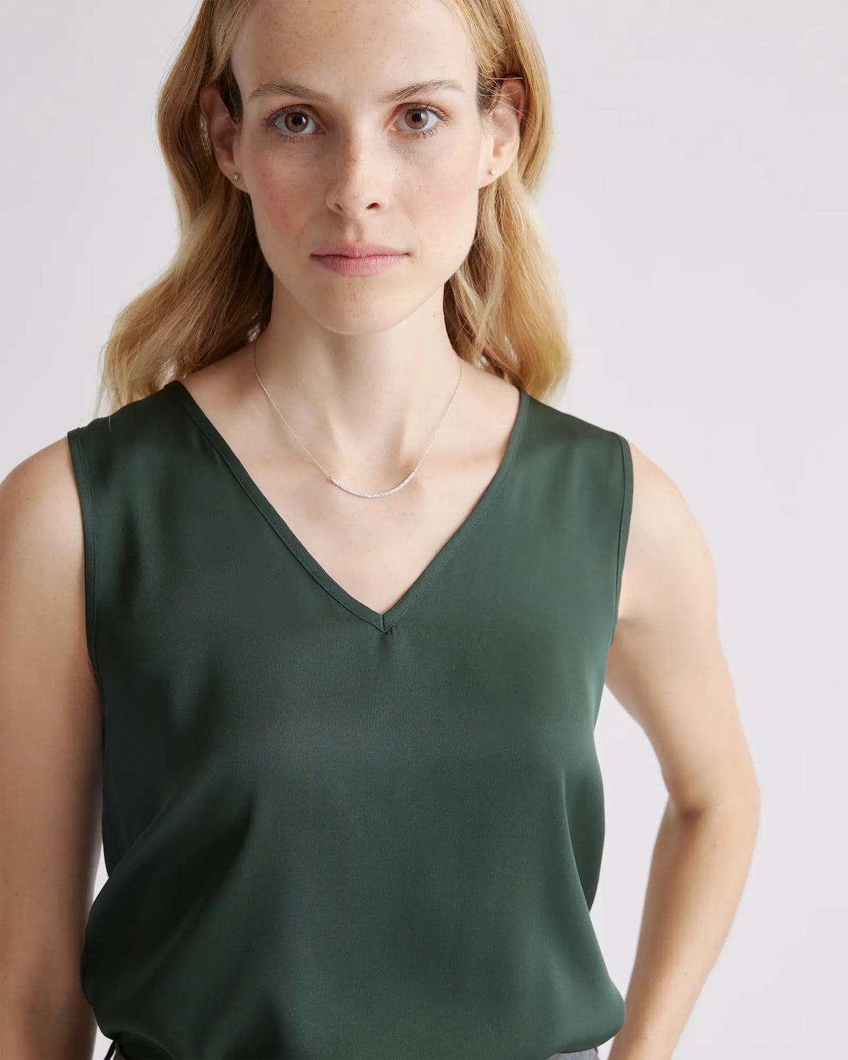 Washable Stretch Silk Tank - US 7327