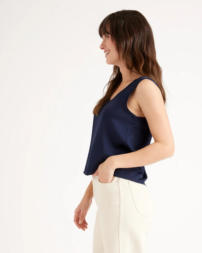 Washable Stretch Silk Tank - US 7526