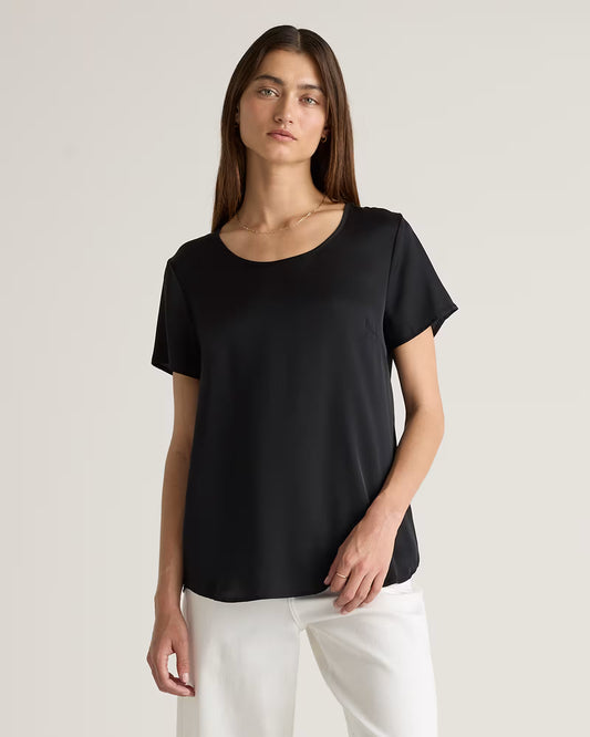 Washable Stretch Silk Tee - US 4440