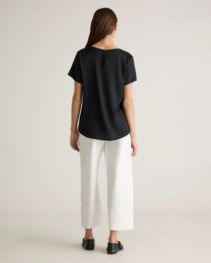 Washable Stretch Silk Tee - US 4440