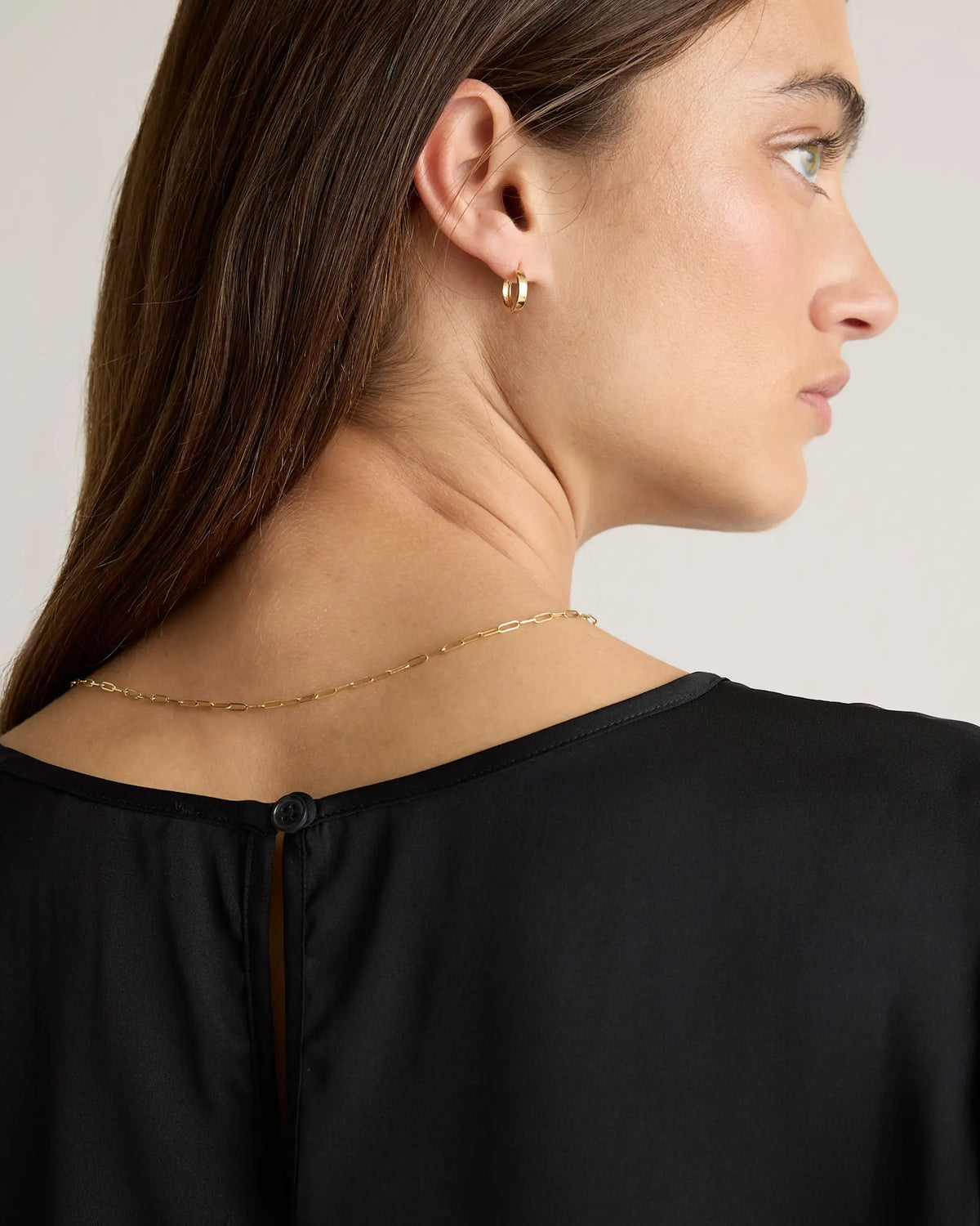 Washable Stretch Silk Tee - US 4440