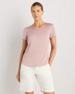 Washable Stretch Silk Tee - US 5790