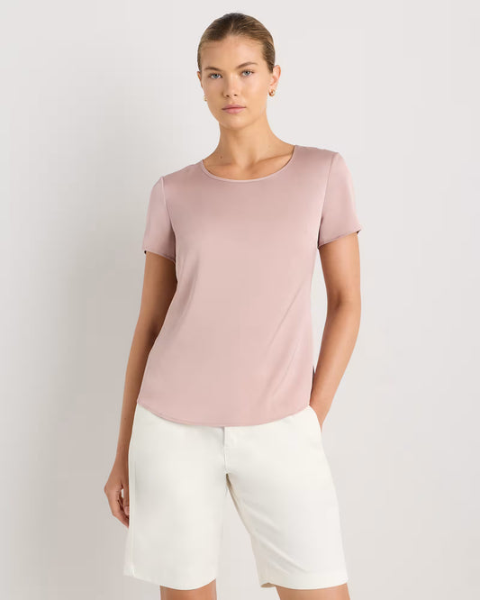 Washable Stretch Silk Tee - US 5790