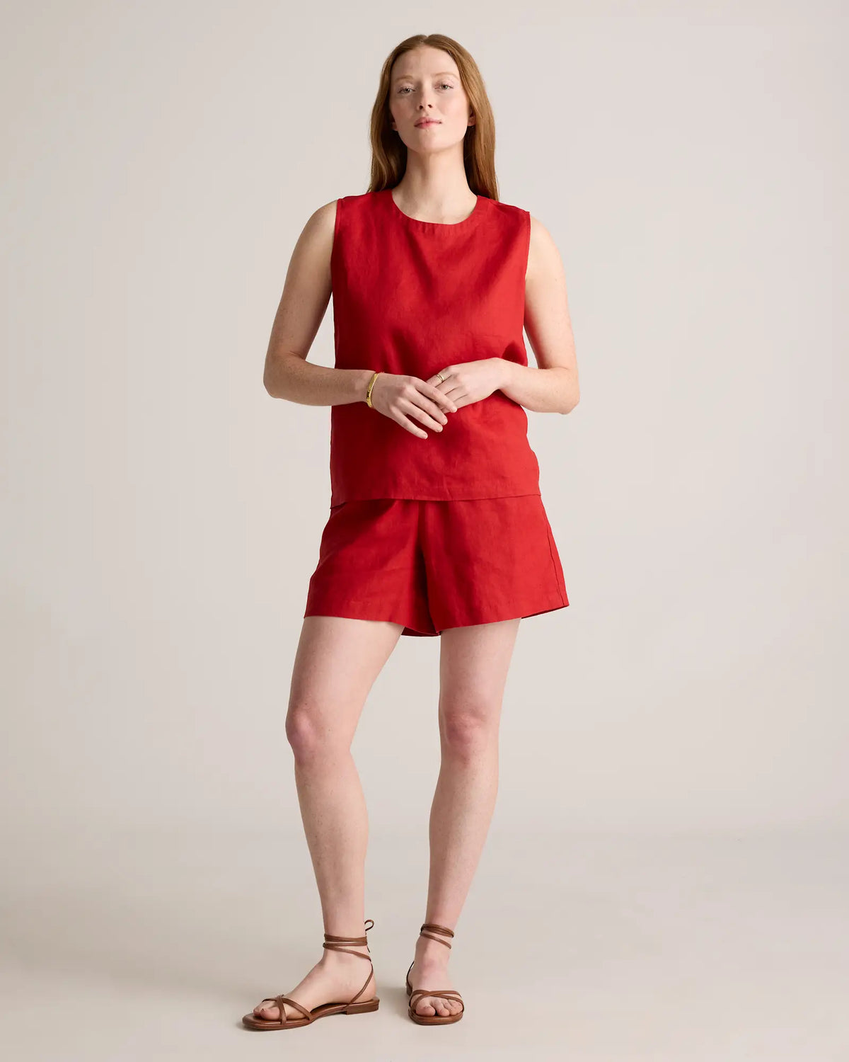 100% European Linen Tank - US 9791