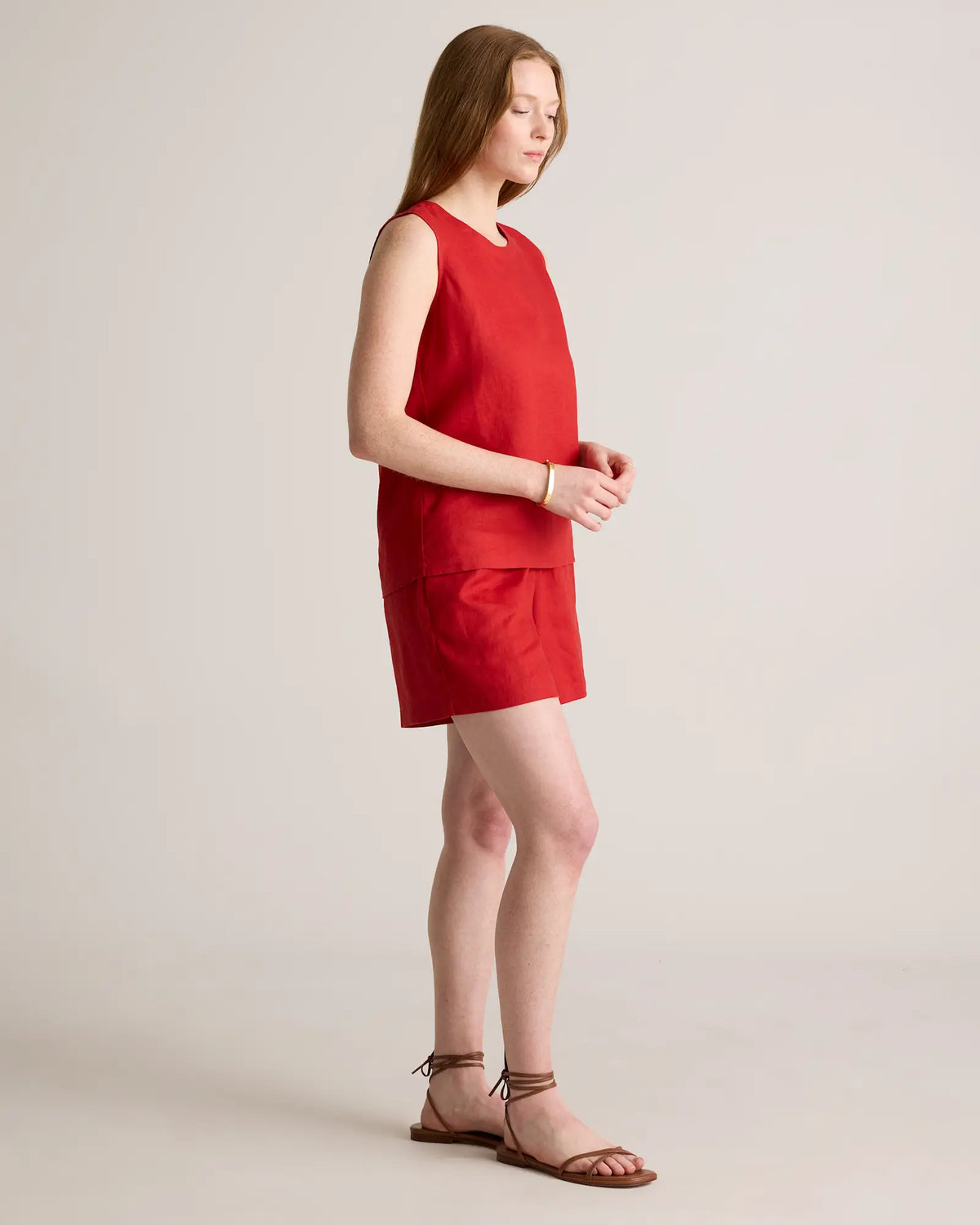 100% European Linen Tank - US 9791