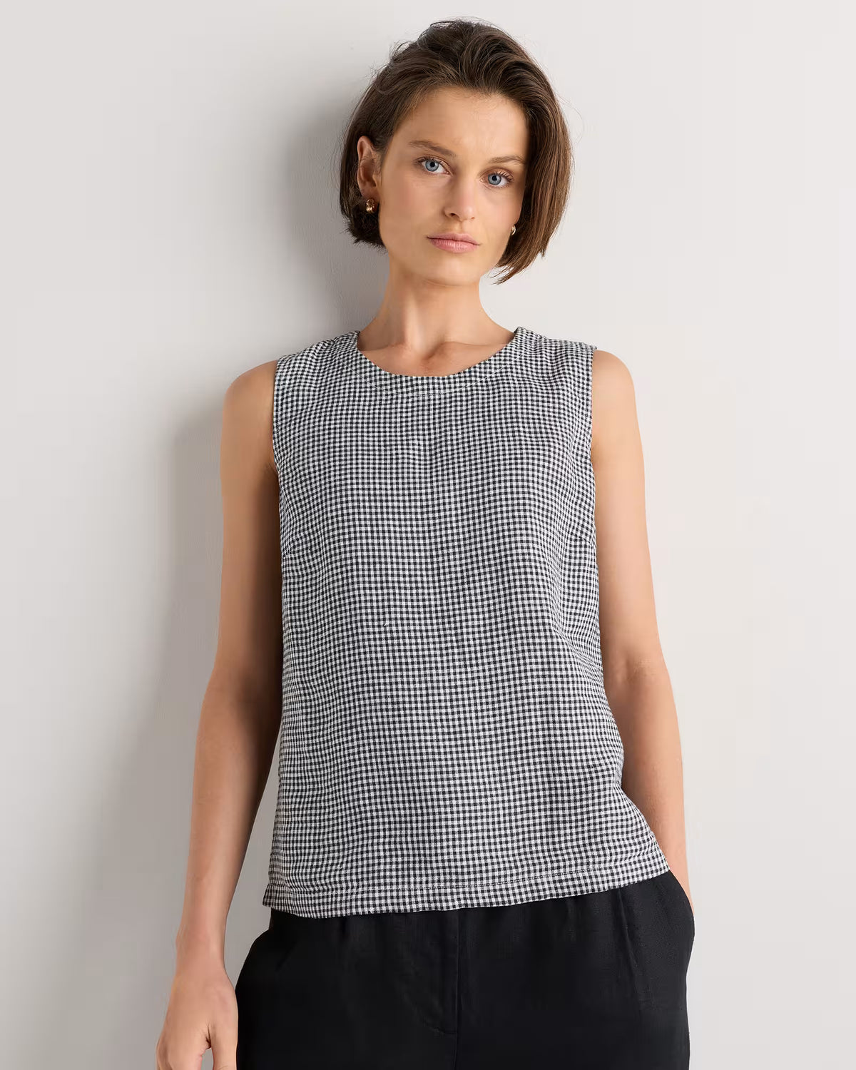 100% European Linen Tank - US 4157