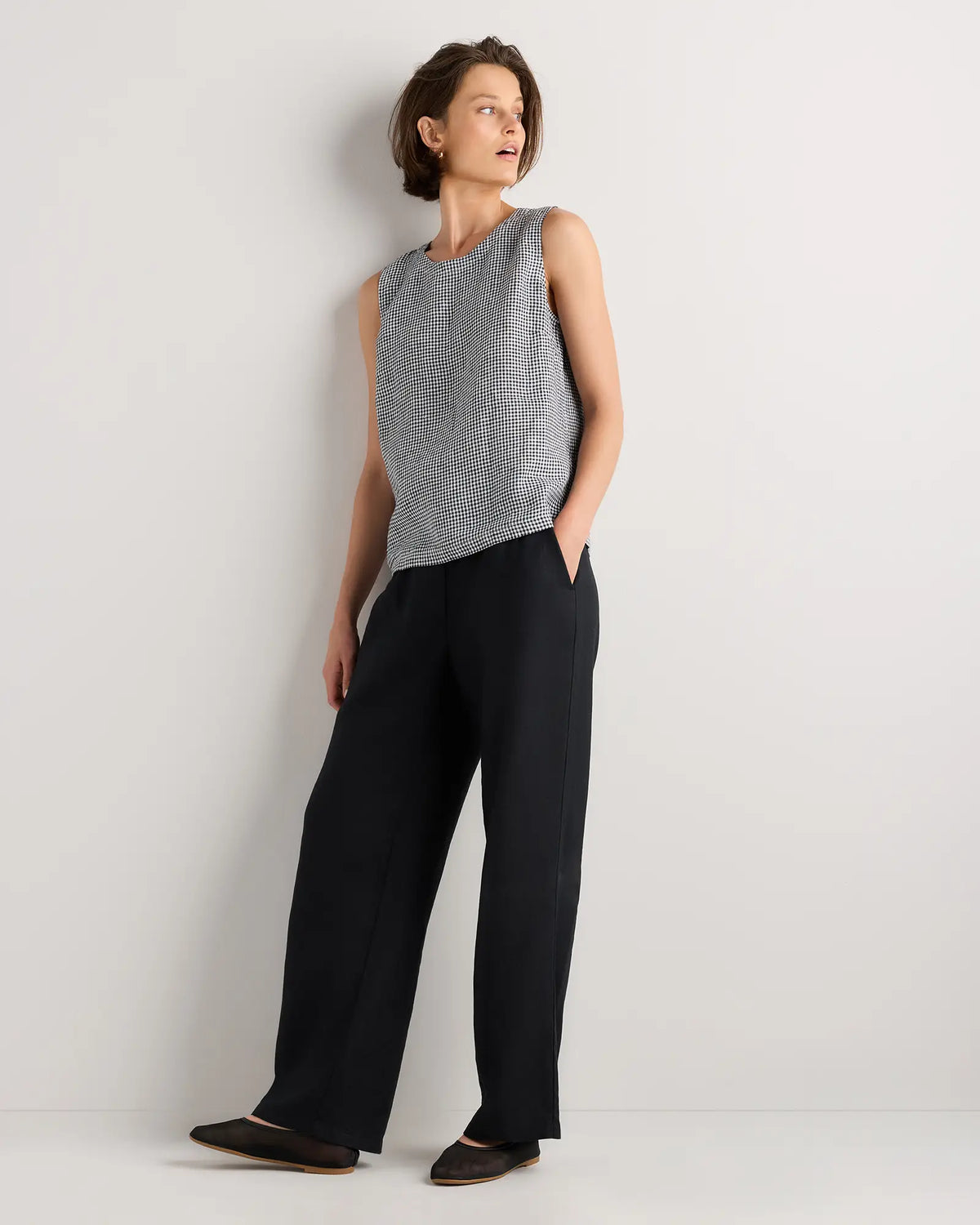 100% European Linen Tank - US 4157