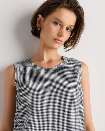 100% European Linen Tank - US 4157