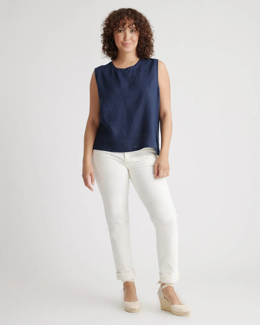 100% European Linen Tank - US 3451