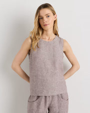 Taupe Brown Chambray