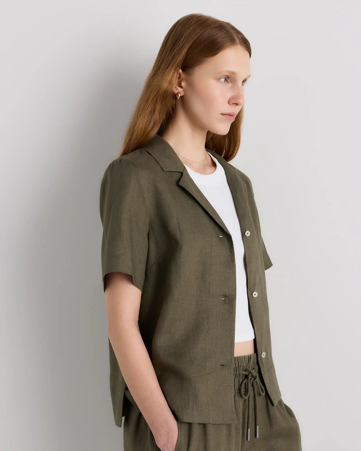 100% European Linen Short Sleeve Shirt - US 2741