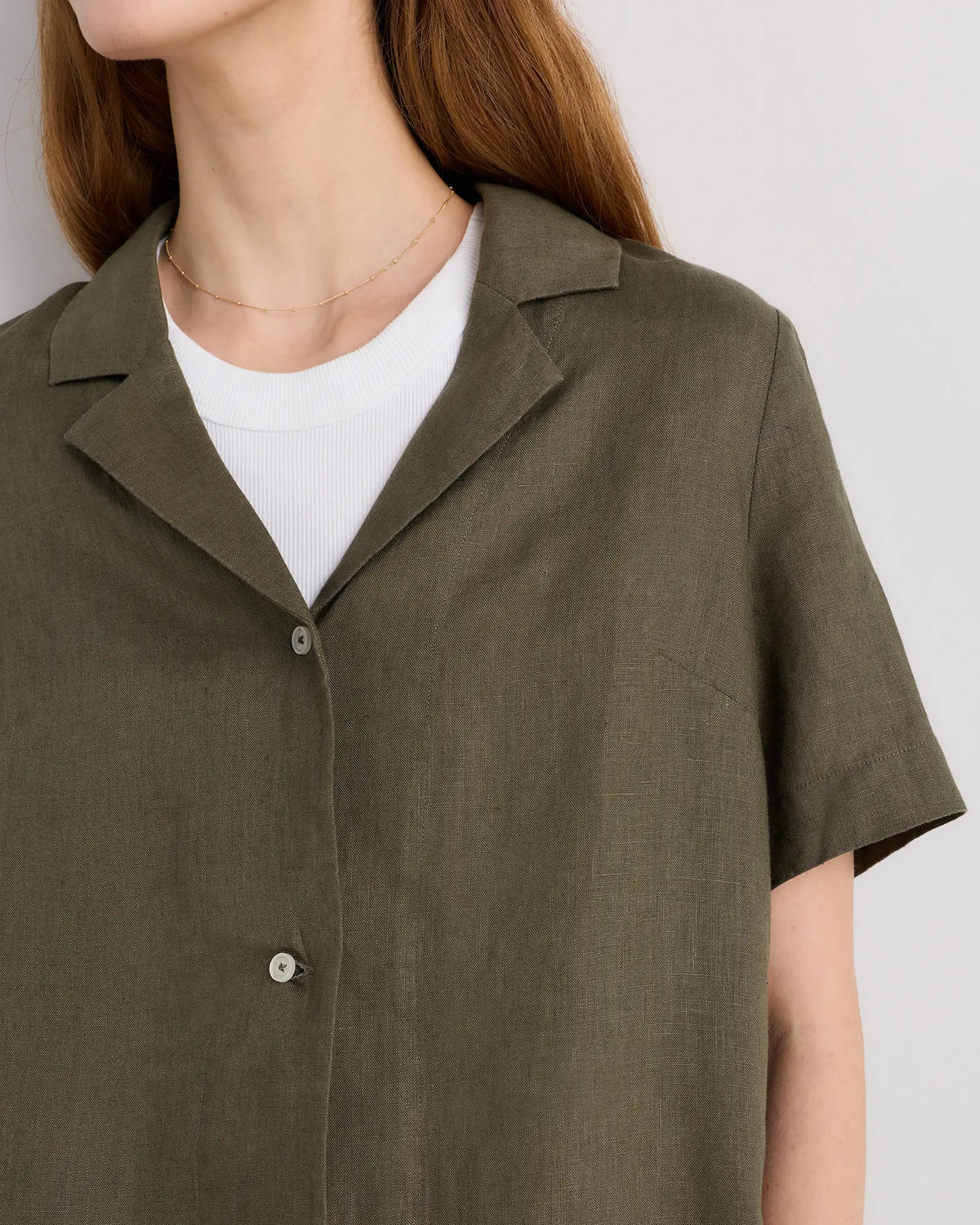100% European Linen Short Sleeve Shirt - US 2741