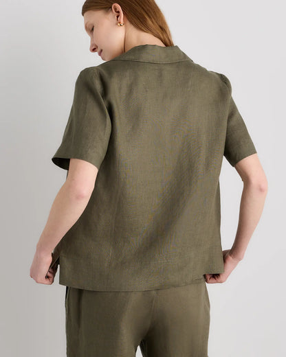 100% European Linen Short Sleeve Shirt - US 2741