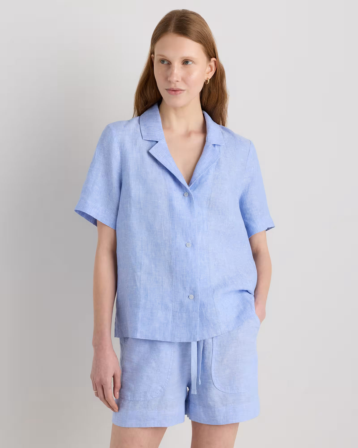 100% European Linen Short Sleeve Shirt - US 1476