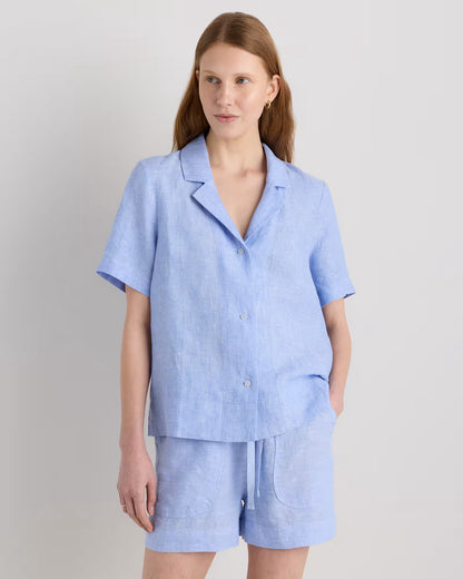 100% European Linen Short Sleeve Shirt - US 1476