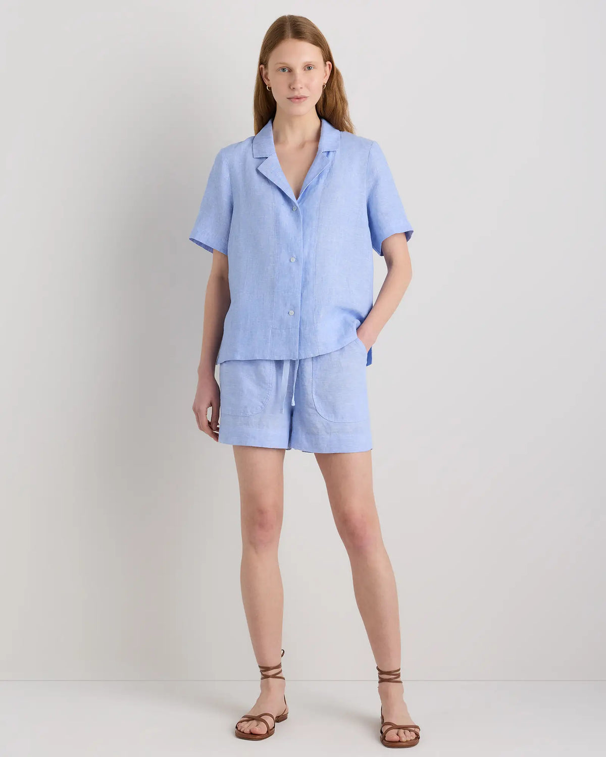 100% European Linen Short Sleeve Shirt - US 1476