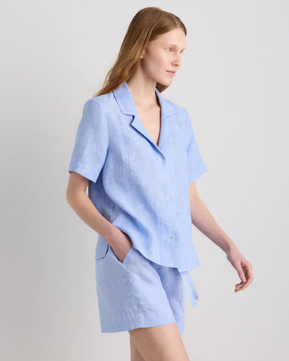 100% European Linen Short Sleeve Shirt - US 1476