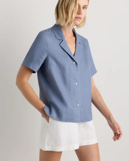 100% European Linen Short Sleeve Shirt - US 0908