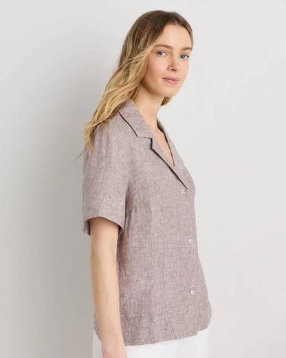 100% European Linen Short Sleeve Shirt - US 8329