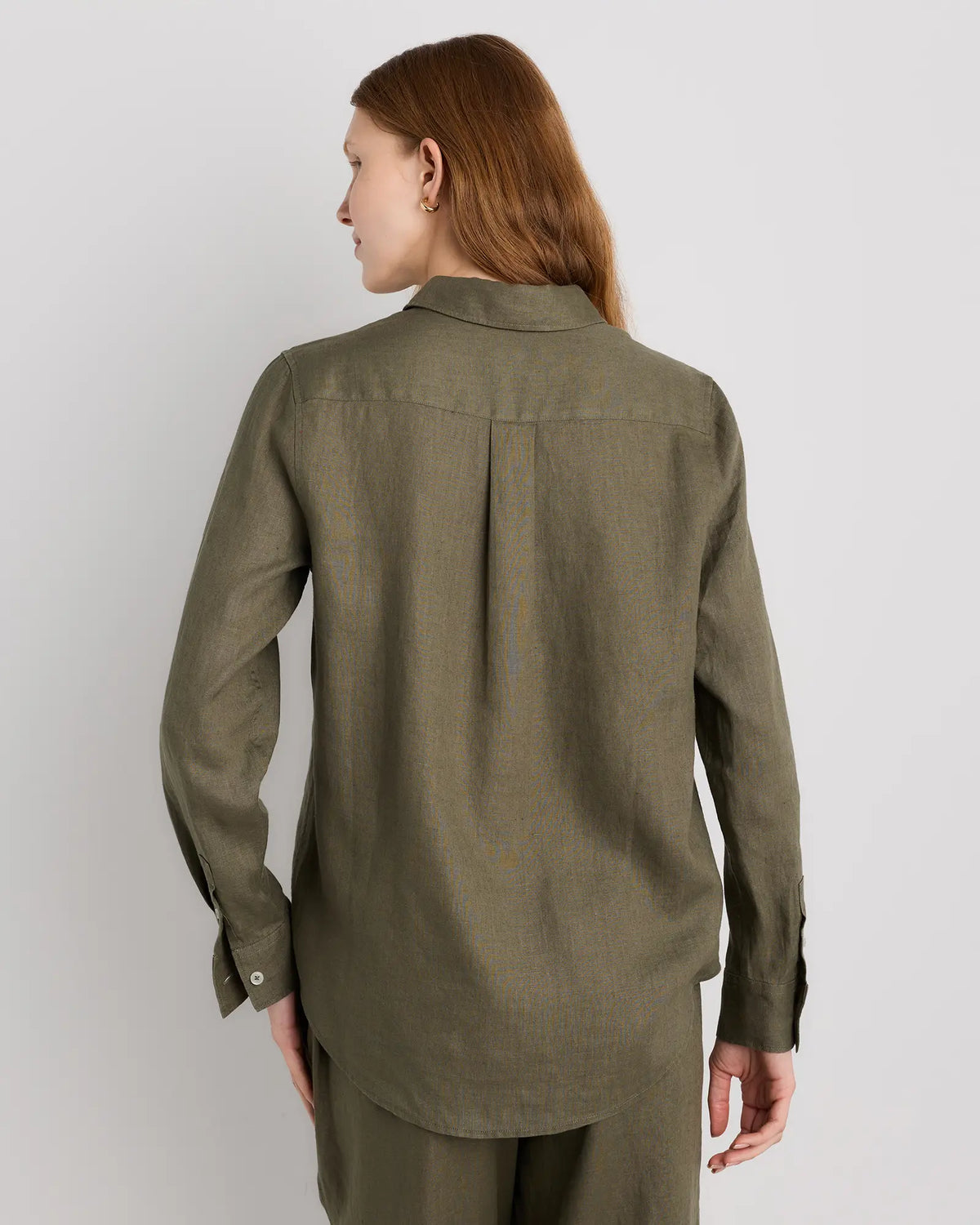 100% European Linen Long Sleeve Shirt - US 7166