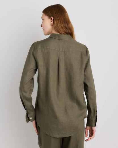 100% European Linen Long Sleeve Shirt - US 7166