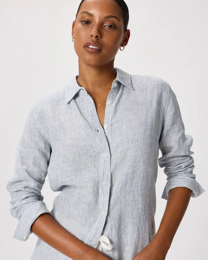 100% European Linen Long Sleeve Shirt - US 4322