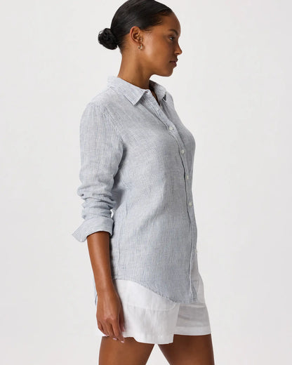 100% European Linen Long Sleeve Shirt - US 4322