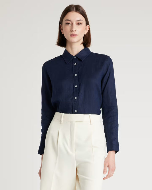 100% European Linen Long Sleeve Shirt - US 1697