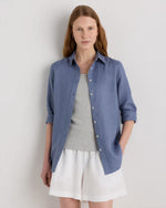 100% European Linen Long Sleeve Shirt - US 2677