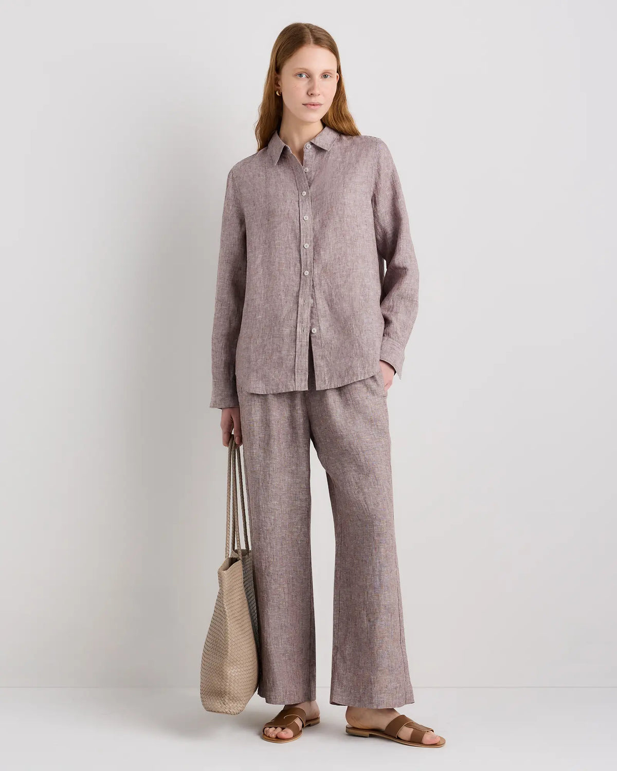 100% European Linen Long Sleeve Shirt - US 8101