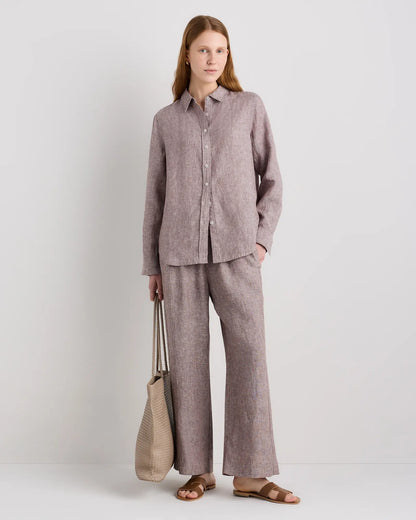 100% European Linen Long Sleeve Shirt - US 8101