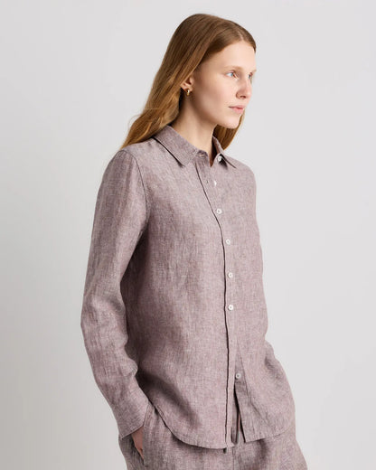 100% European Linen Long Sleeve Shirt - US 8101