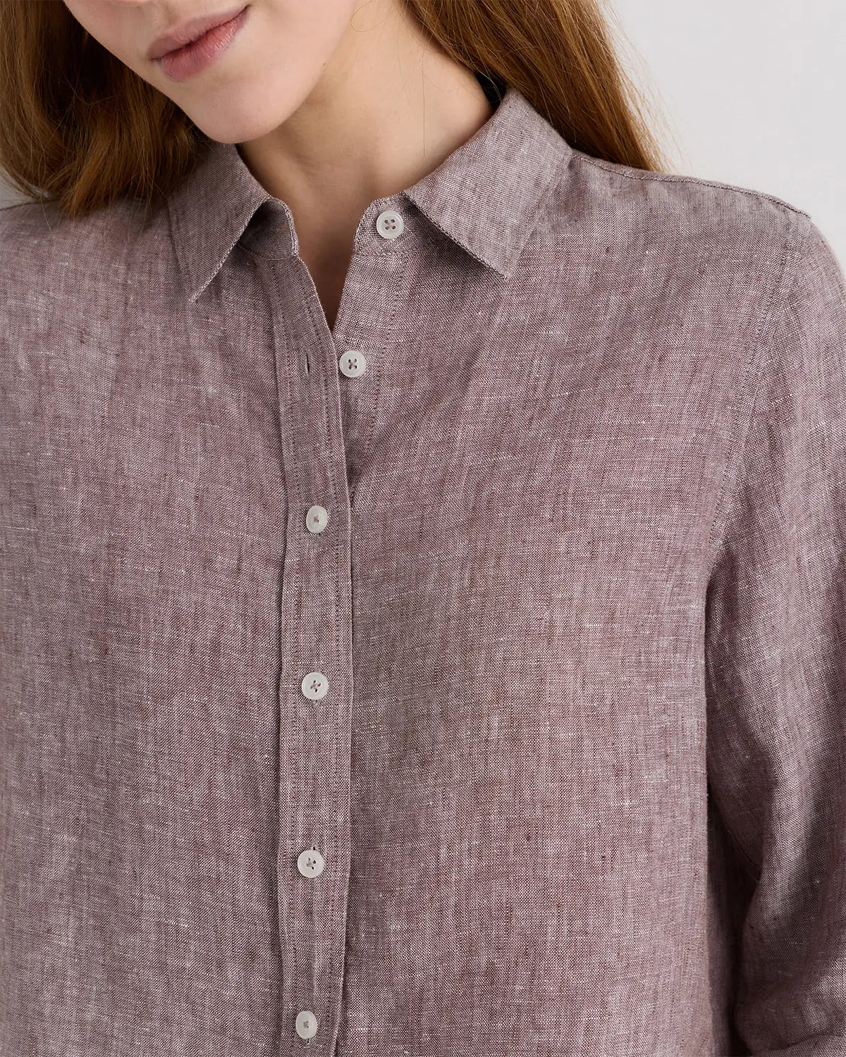 100% European Linen Long Sleeve Shirt - US 8101