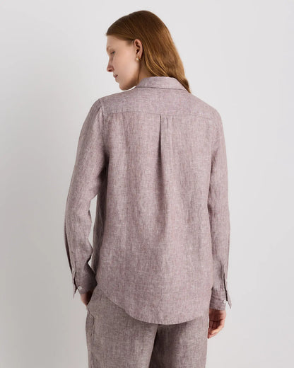 100% European Linen Long Sleeve Shirt - US 8101