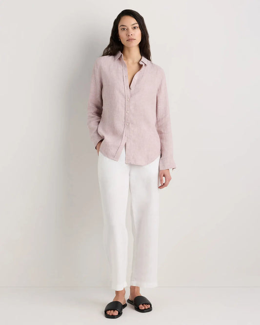 100% European Linen Long Sleeve Shirt - US 3265