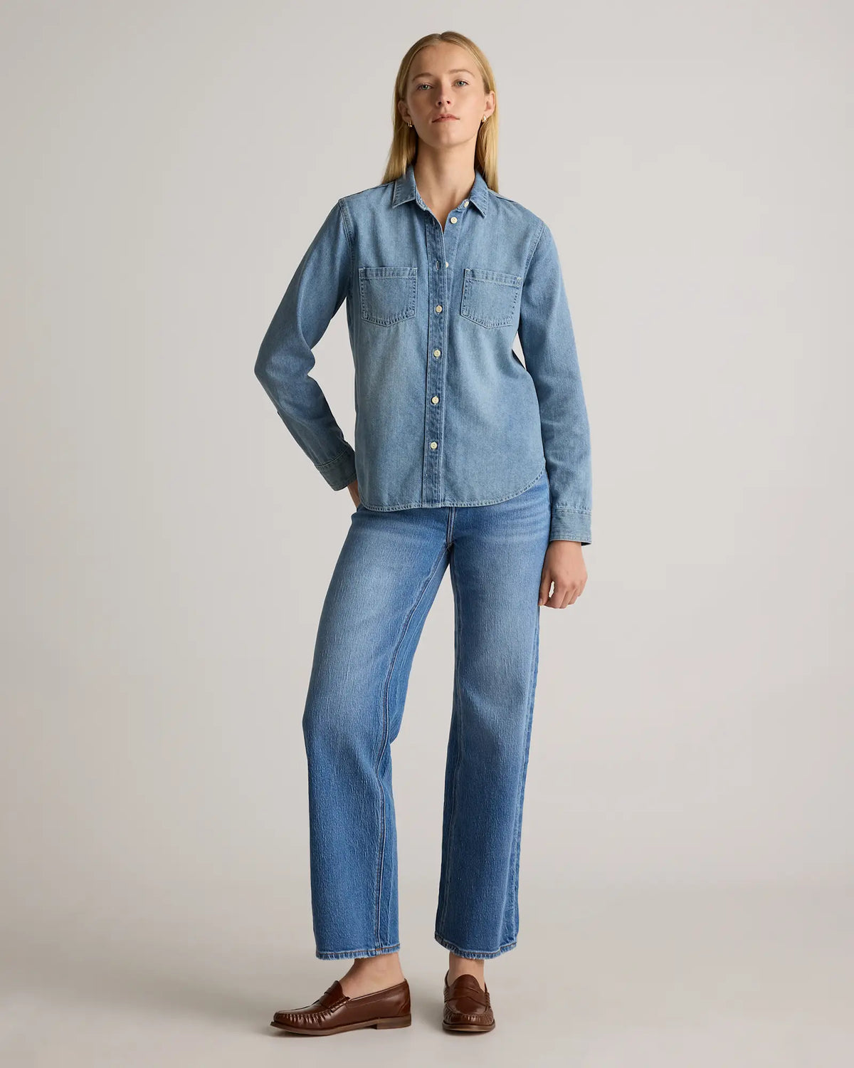 Distressed Denim Shirt - US 2766