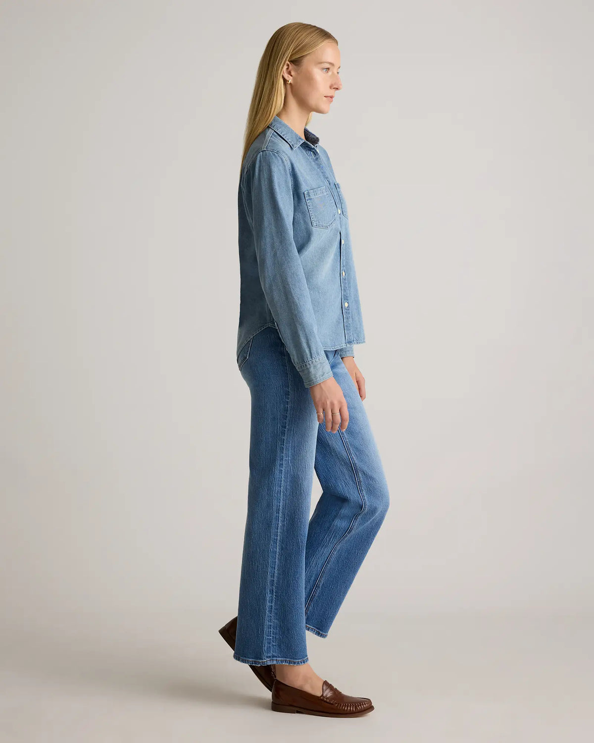 Distressed Denim Shirt - US 2766