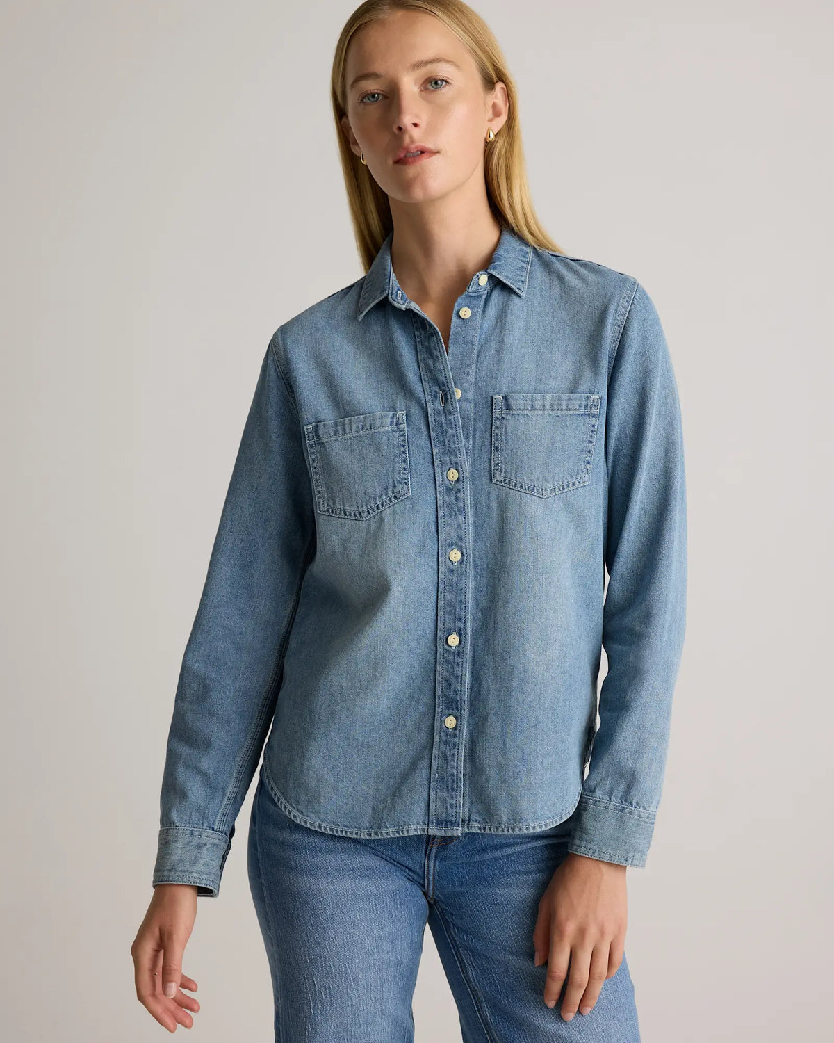 Distressed Denim Shirt - US 2766
