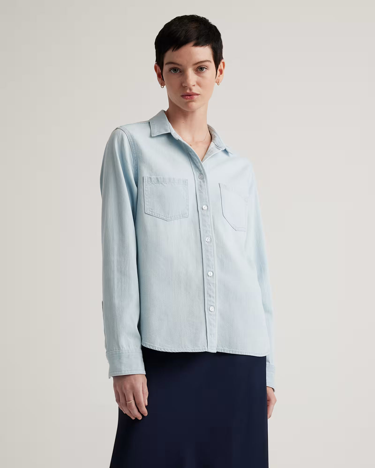 Distressed Denim Shirt - US 2348