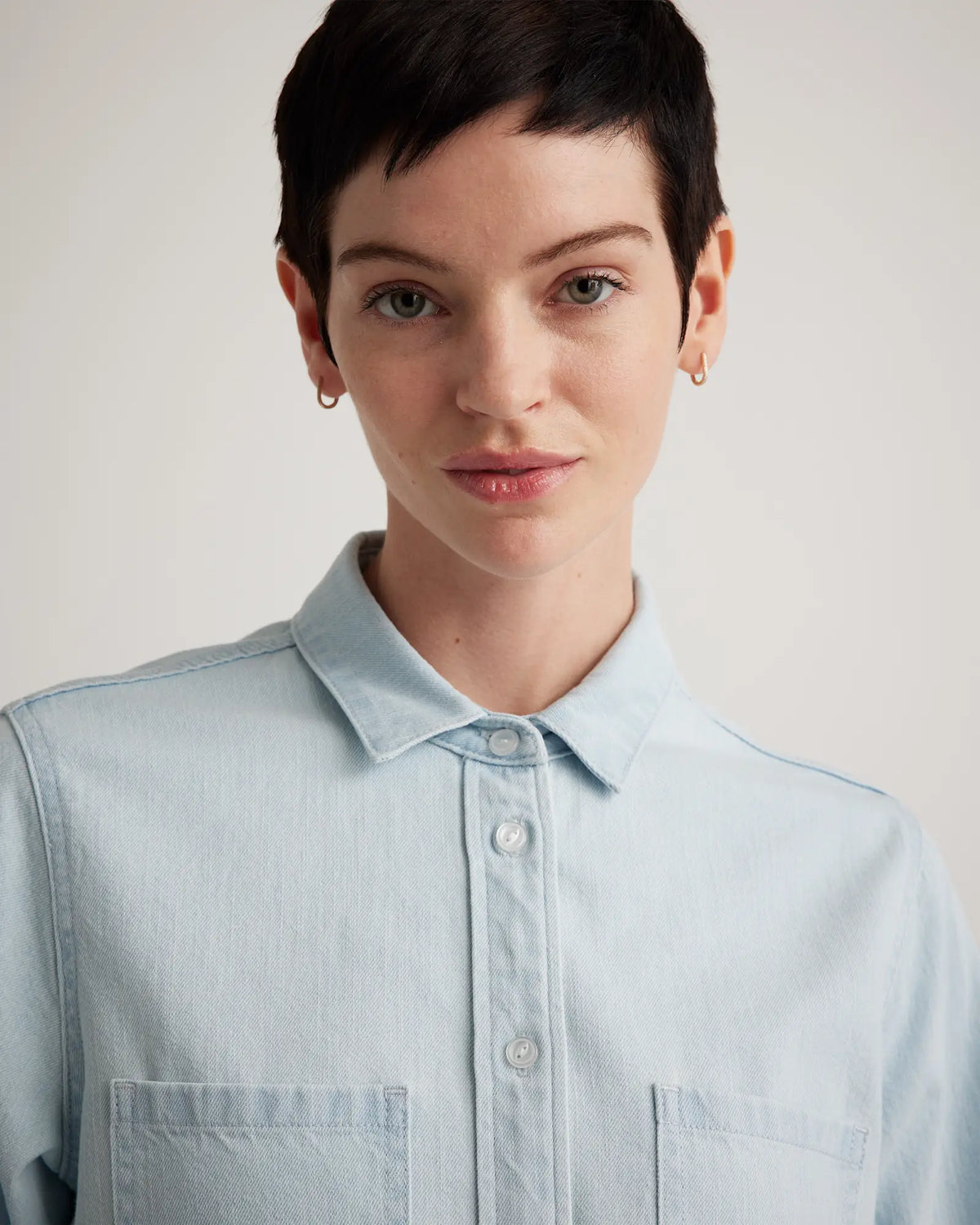Distressed Denim Shirt - US 2348