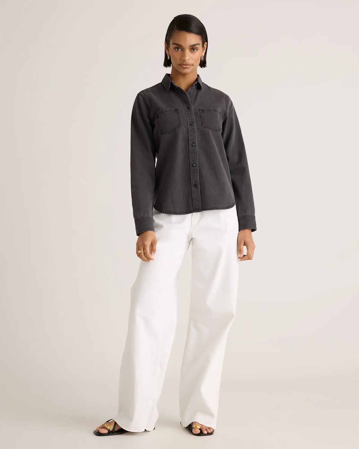 Distressed Denim Shirt - US 3957