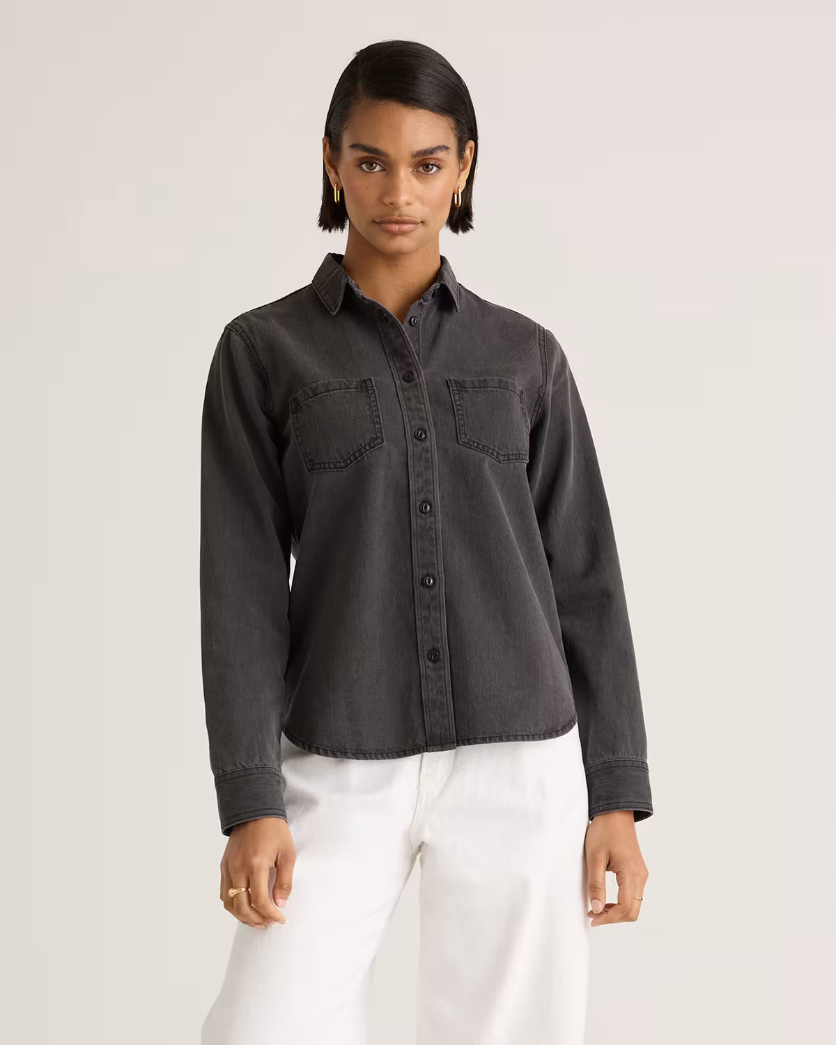 Distressed Denim Shirt - US 3957