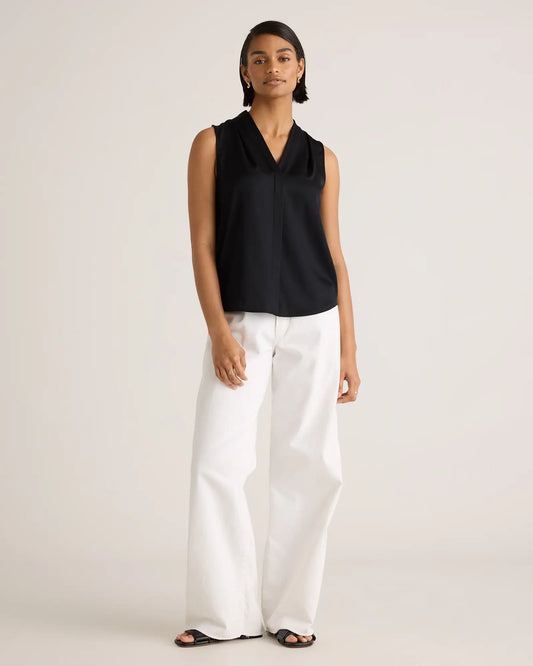Washable Stretch Silk Sleeveless Blouse - US 6475