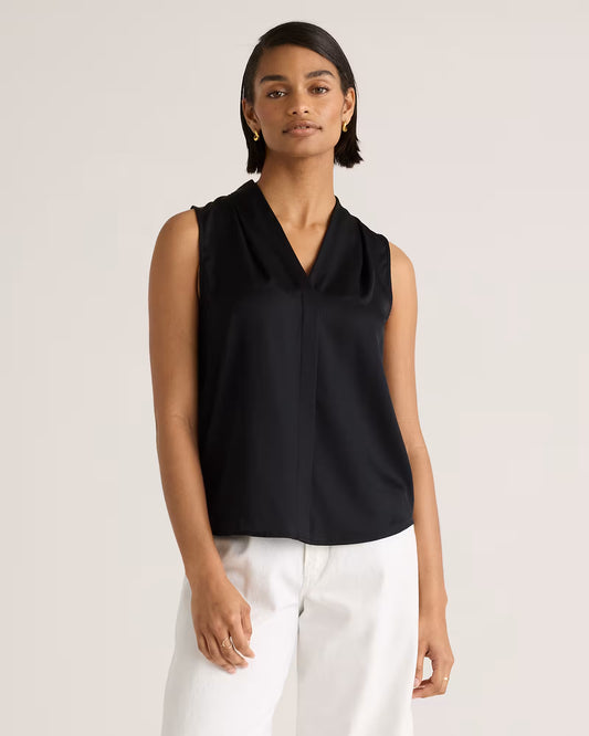 Washable Stretch Silk Sleeveless Blouse - US 6475