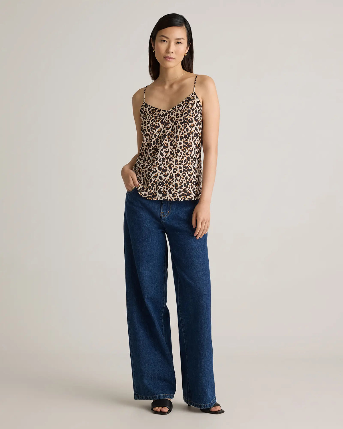 Washable Stretch Silk V-Neck Cami - US 5684