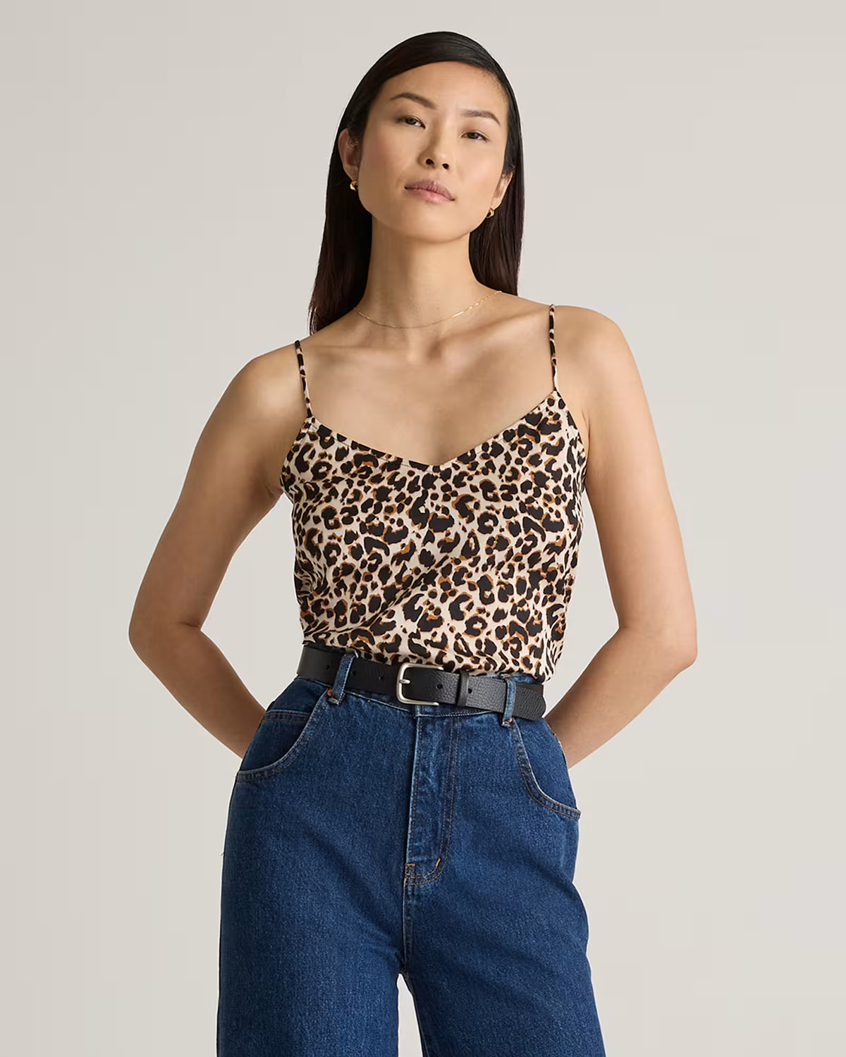 Washable Stretch Silk V-Neck Cami - US 5684