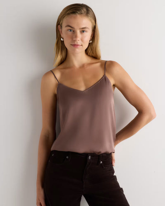 Washable Stretch Silk V-Neck Cami - US 4818